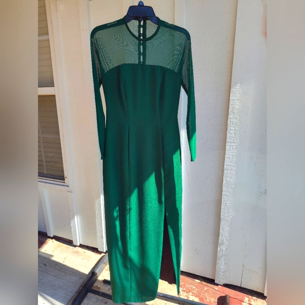 Vintage Union Made Hunter Green Evening Dress
